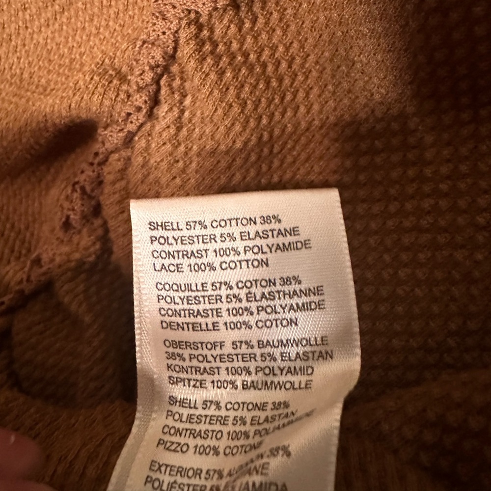 Free People Rust Long Sleeve Ruched Top - Picture 4 of 7